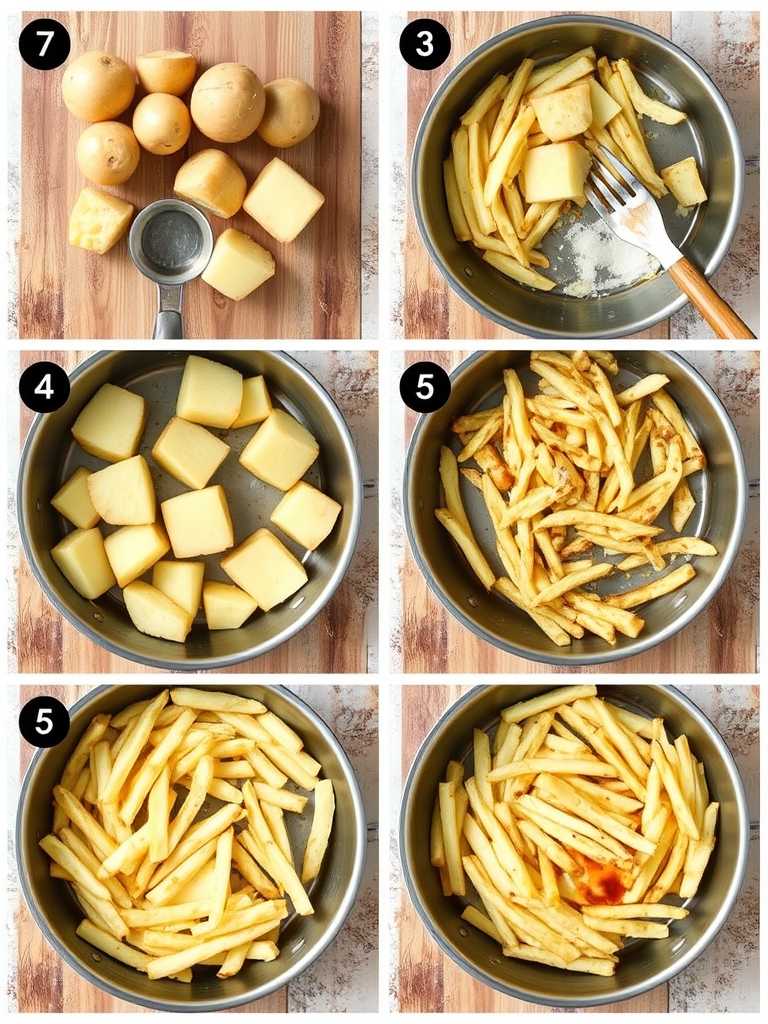 Steps for making perfect double-fried French fries