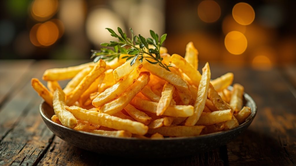 blanching french fries
