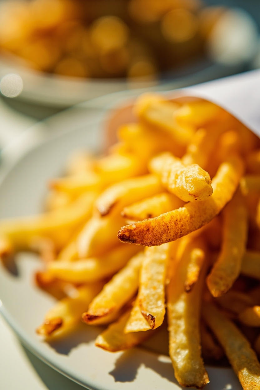 blanching french fries