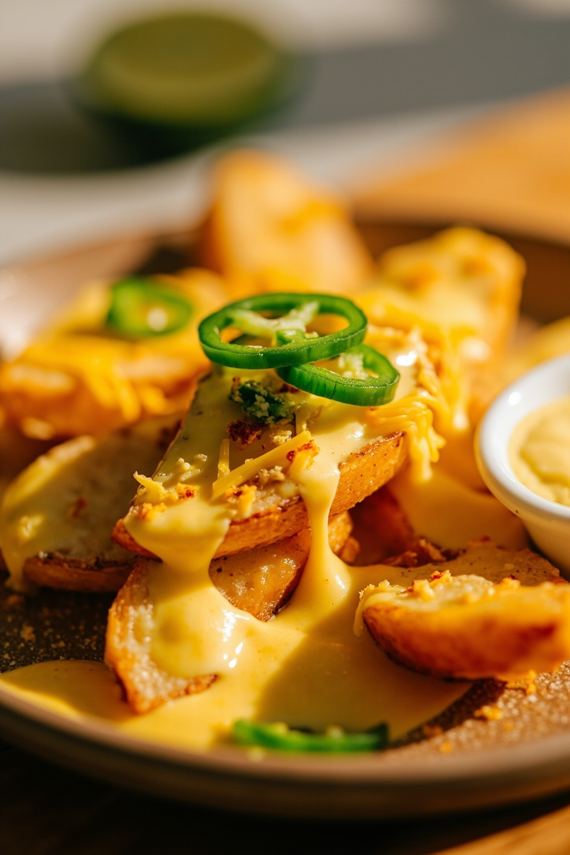 nacho cheese potato topping