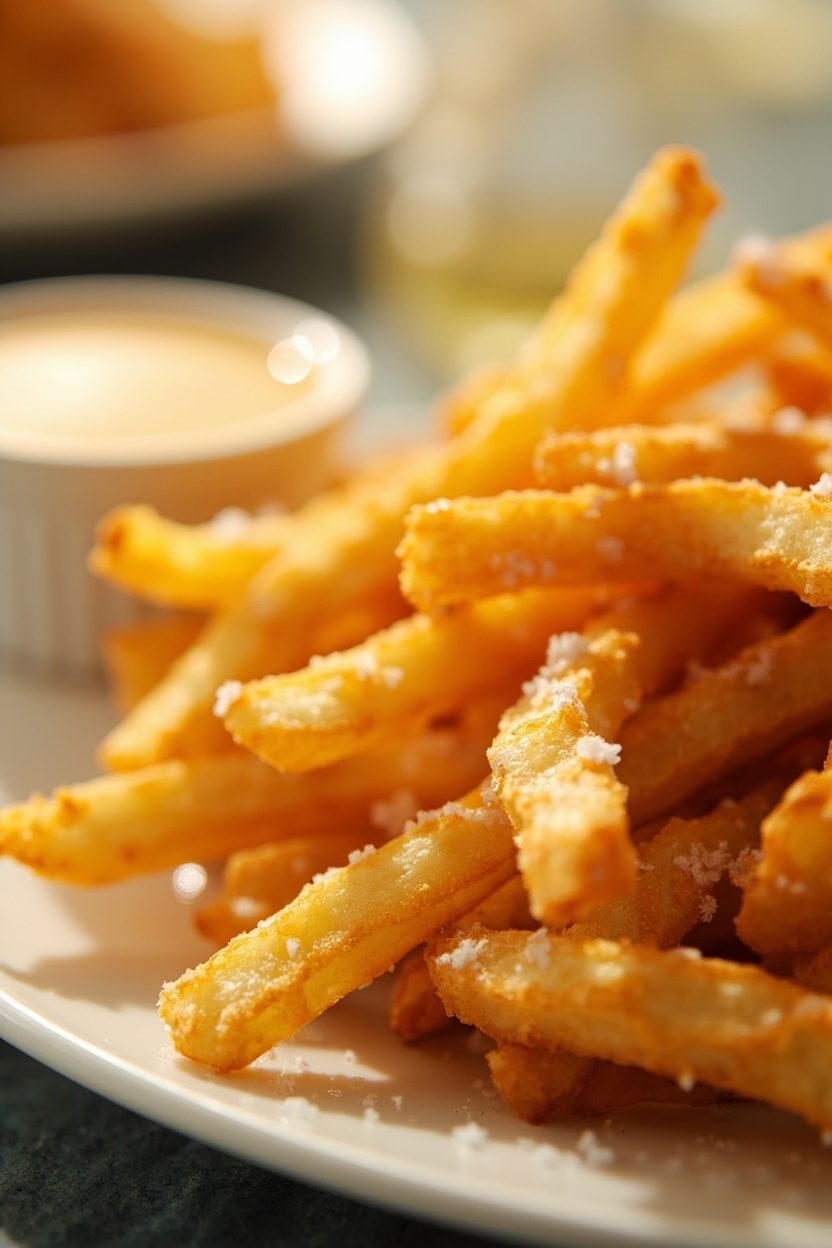 dinner with fries on the side