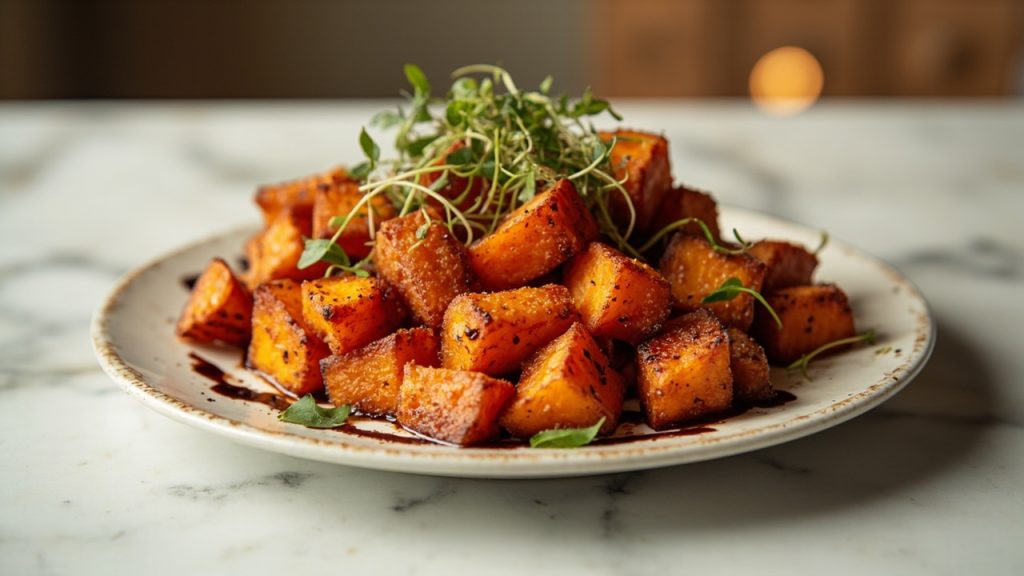 air fry sweet potato cubes