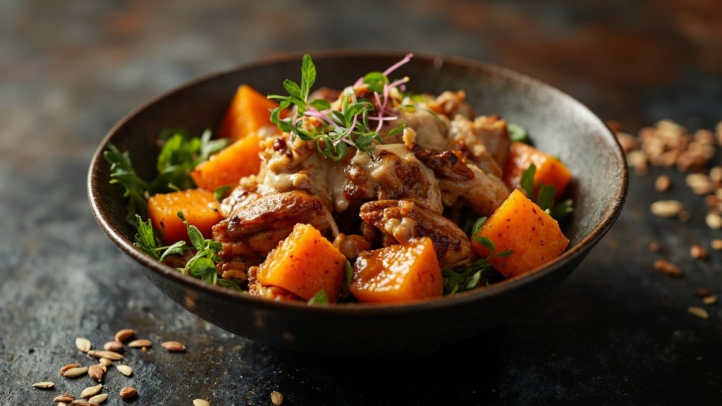 chicken and sweet potato bowl