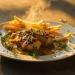 dinner with fries on the side