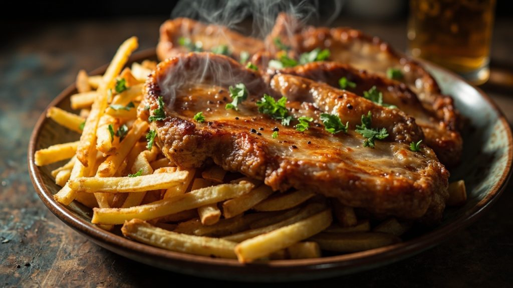fries pork chops