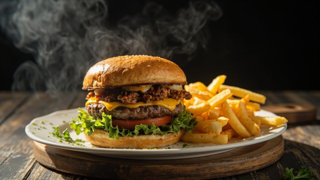 Perfect Burger and Fries: Classic Homemade Recipe burger and fries