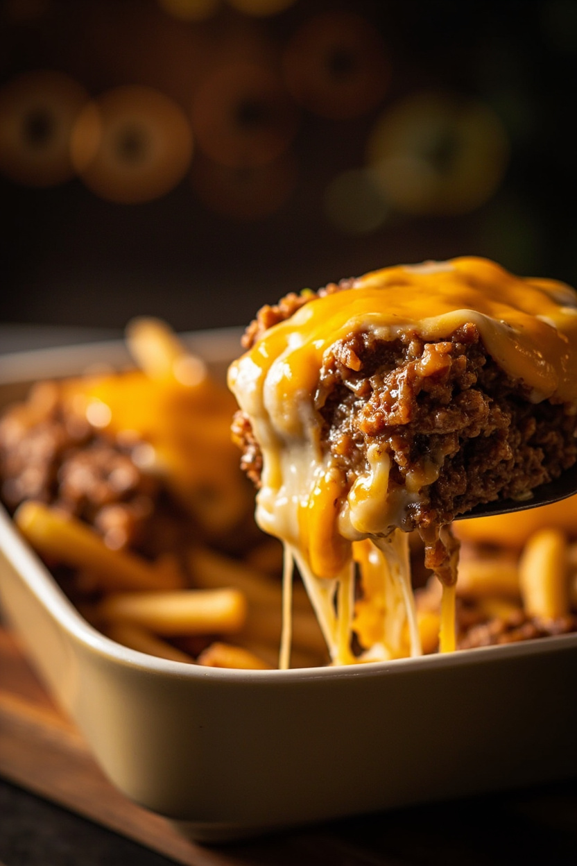 cheeseburger and fries casserole