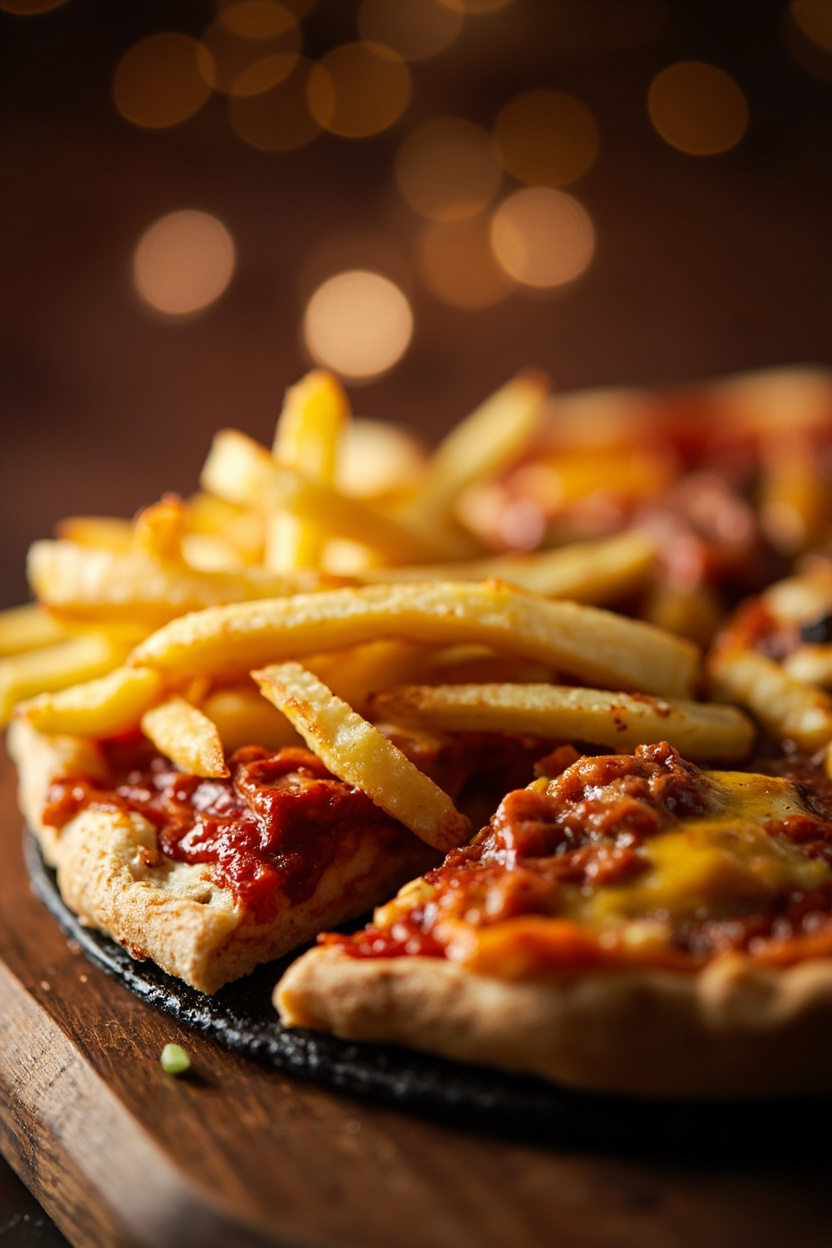 pizza and fries aesthetic