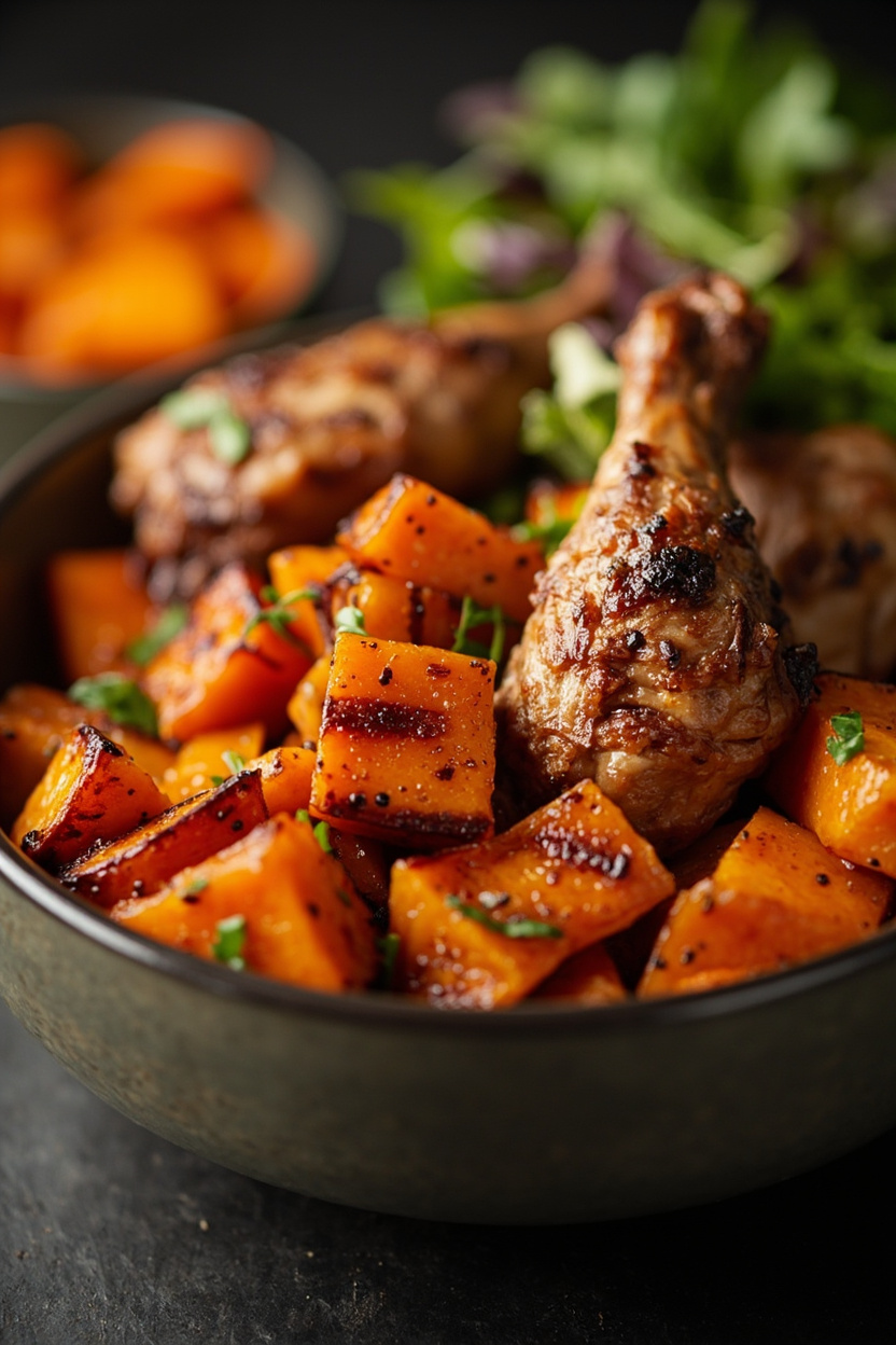 chicken and sweet potato bowl